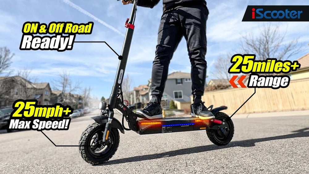 Nouveau scooter électrique tout terrain iX3 avec 25 MPH et 25 miles d'autonomie !