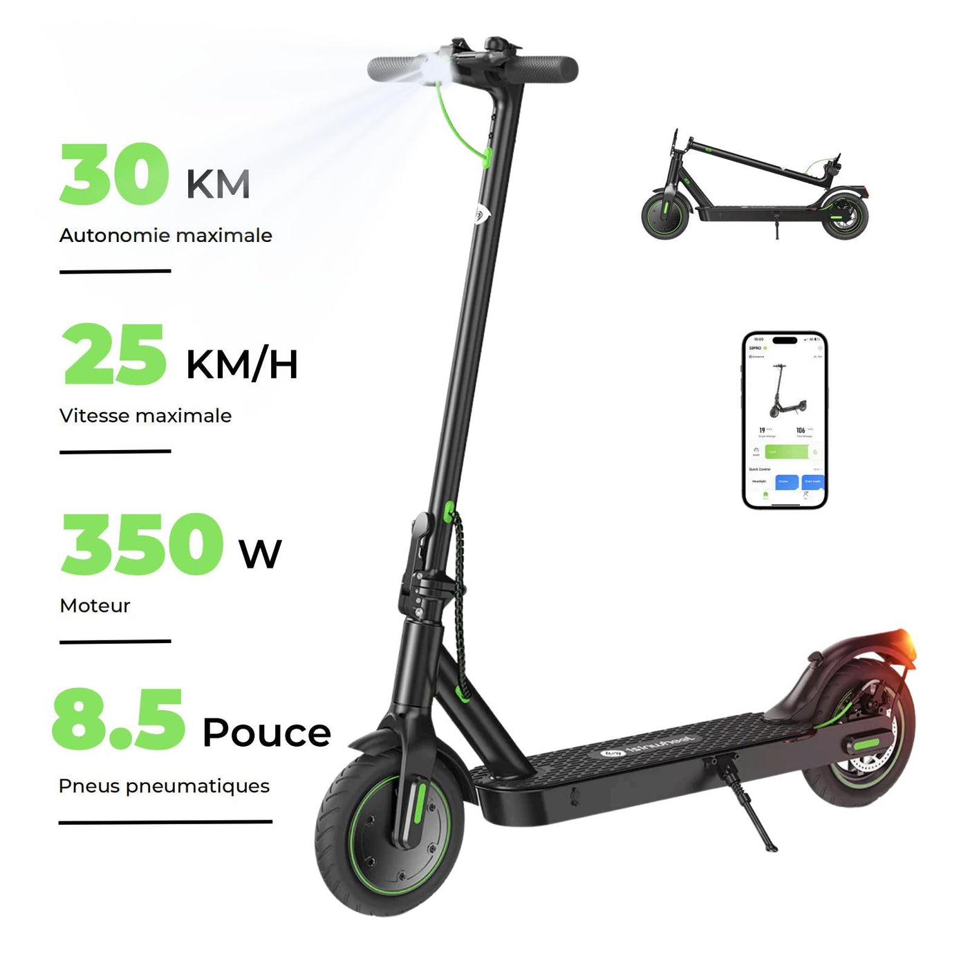 iScooter Trottinette électrique i8 350W