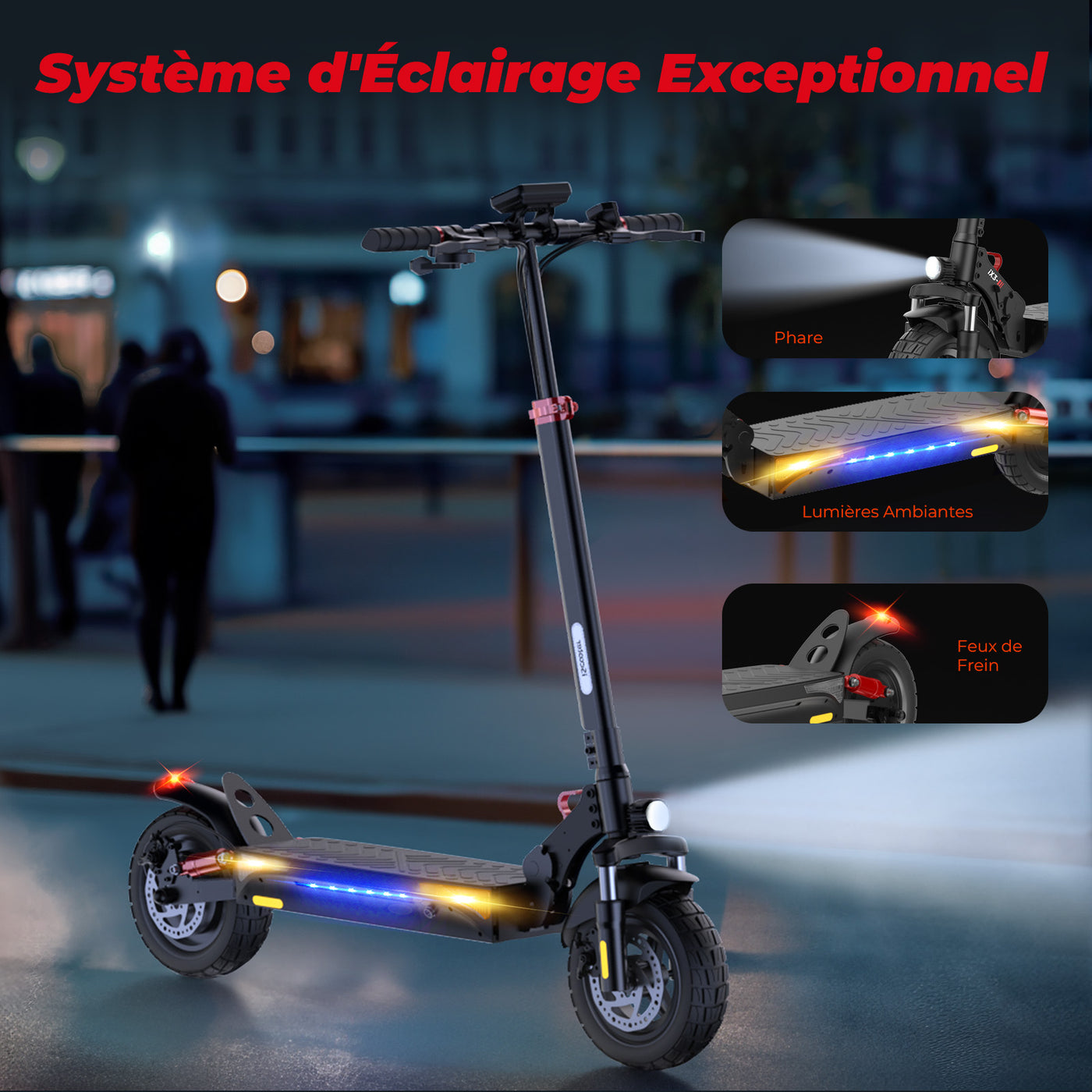 iScooter iX3 Trottinette électrique Tout Terrain avec APP Contrôle