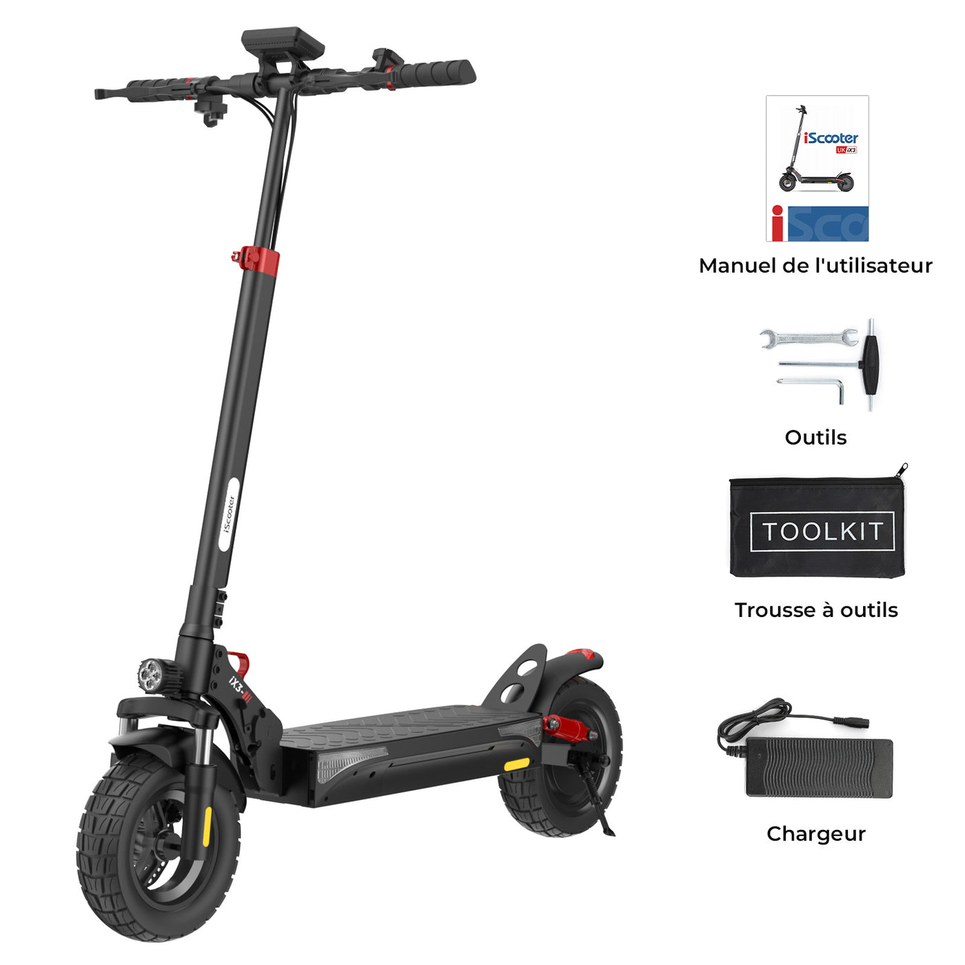 iScooter iX3 Trottinette électrique Tout Terrain avec APP Contrôle