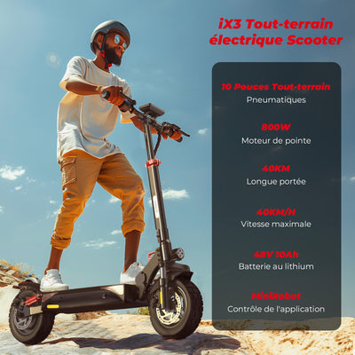 iScooter iX3 Trottinette électrique Tout Terrain avec APP Contrôle