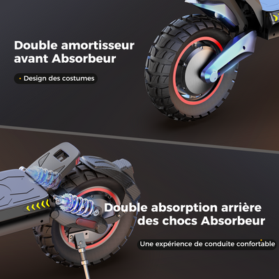 iScooter iX7Pro 2000W Scooter Électrique Tout-terrain Avec contrôle APP