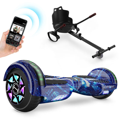 iHoverboard H1 Hoverboard auto-équilibrant LED 6.5" Nébuleuse Bleu